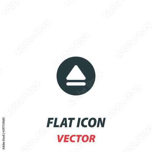 Free Download Eject icon in a flat style. Vector illustration pictogram on white background. Isolated symbol suitable for mobile concept, web apps, infographics, interface and apps design - GFXLoad