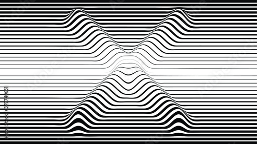 Abstract flow lines background . Fluid wavy shape .Striped linear pattern . Music sound wave . Vector illustration. Letter x . Cross sign .