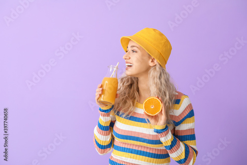 Beautiful young woman with ...