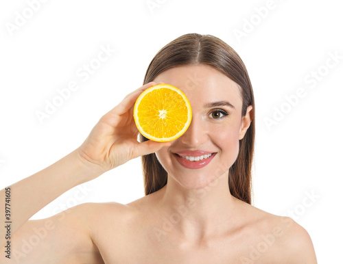 Beautiful young woman with ...