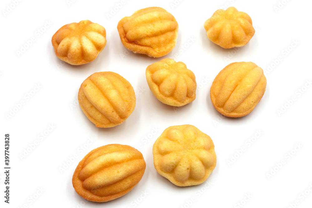 traditional Thai egg cake on white background traditional Thai egg cake on white background