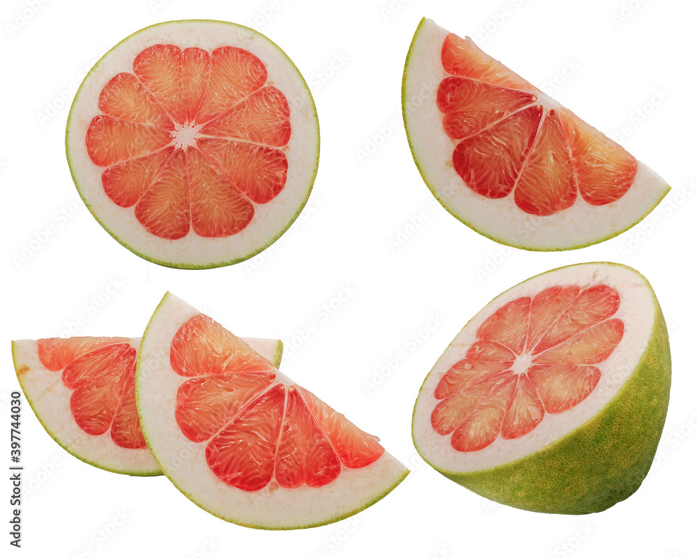 Grapefruit or Pomelo fruit isolated on white Grapefruit or Pomelo fruit isolated on white