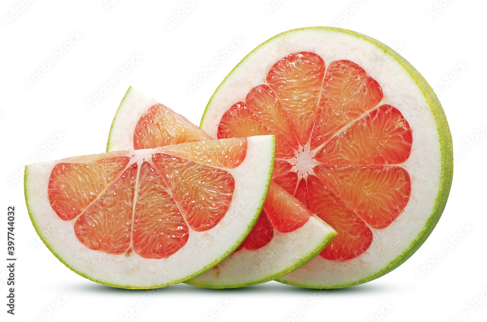 Grapefruit or Pomelo fruit isolated on white Grapefruit or Pomelo fruit isolated on white