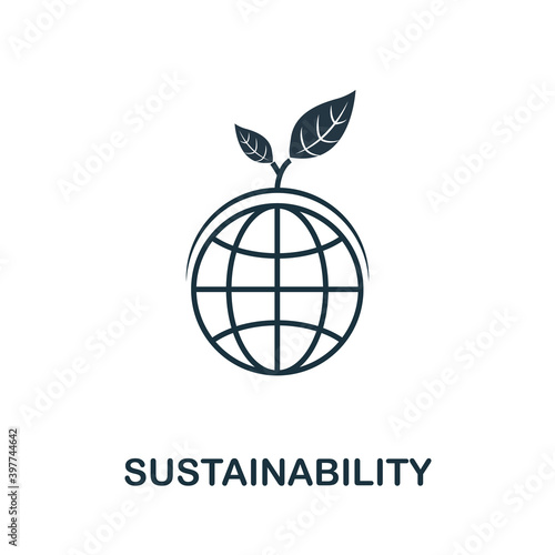 Sustainability icon. Line style element from life skills collection. Thin Sustainability icon for templates, infographics and more