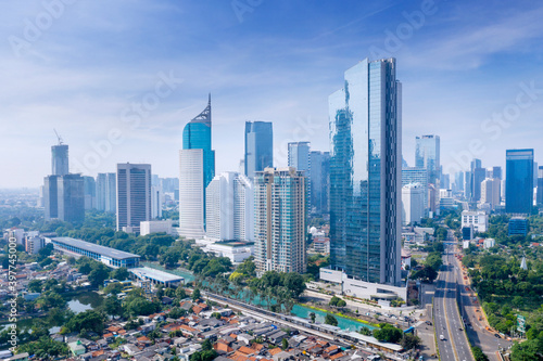 Modern office buildings in Jakarta downtown © Creativa Images