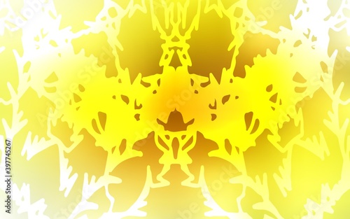 Light Orange vector doodle blurred pattern.