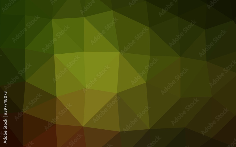 Obraz premium Dark Green, Yellow vector abstract mosaic background.