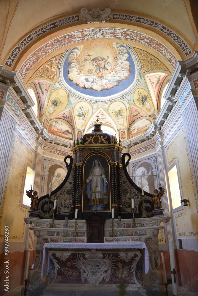Choeur baroque de l'église de Carcheto en Corse