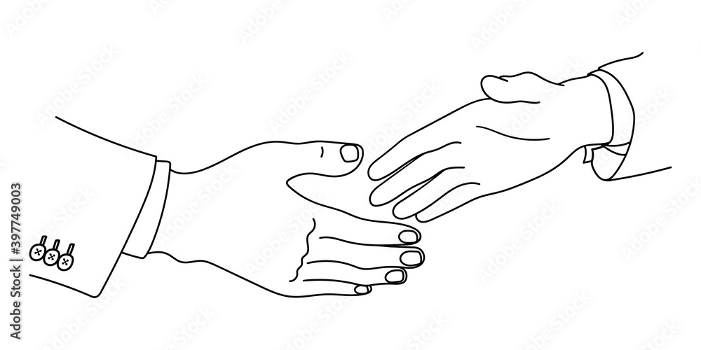 Handshake doodle icon. Hand shake outline sketch. Business, partnership, deal, agreement and friendship symbol. Vector illustration. Handshake doodle icon. Hand shake outline sketch. Business, partnership, deal, agreement and friendship symbol. Vector illustration.