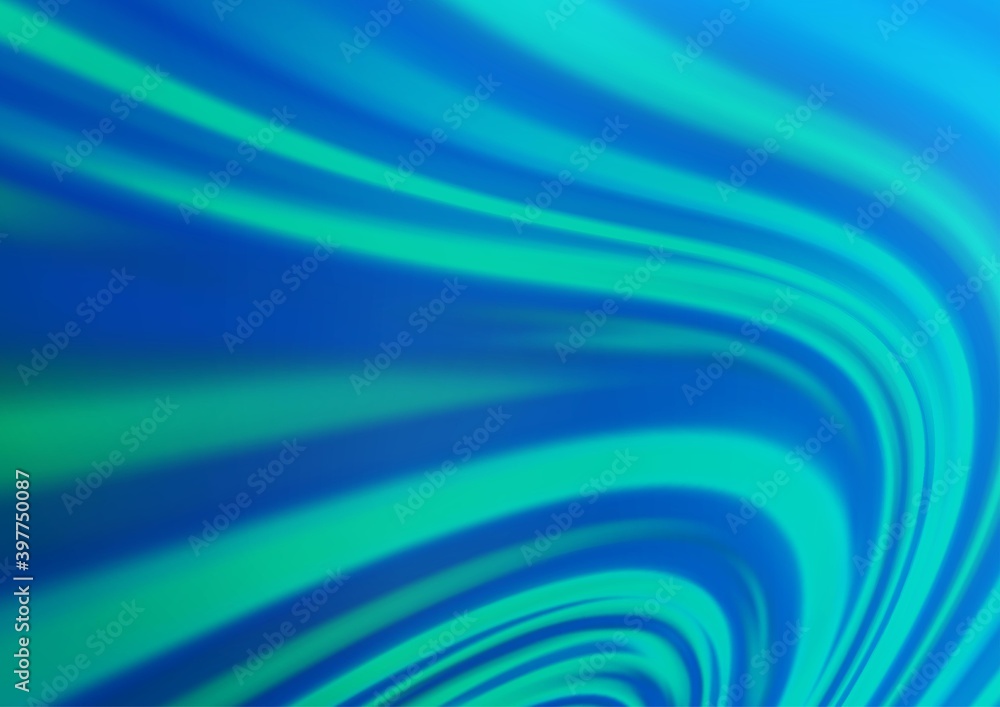 Light BLUE vector pattern with lines, ovals. Light BLUE vector pattern with lines, ovals.