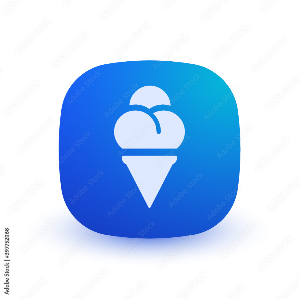 Cone Ice Cream - Button Cone Ice Cream - Button