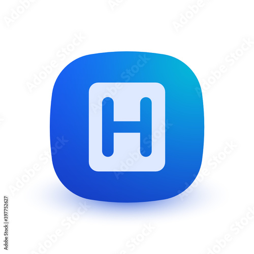 Hospital Sign - Button