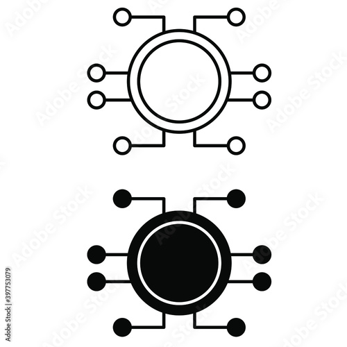 Algorithm icon vector set. api illustration sign collection. programming symbol.