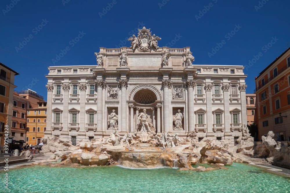Trevi Fountain in City of Rome