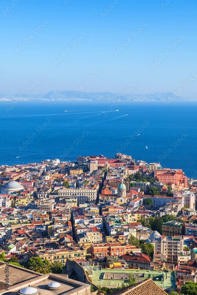 Naples City In Italy Aerial View