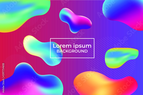 colorful liquid background with text