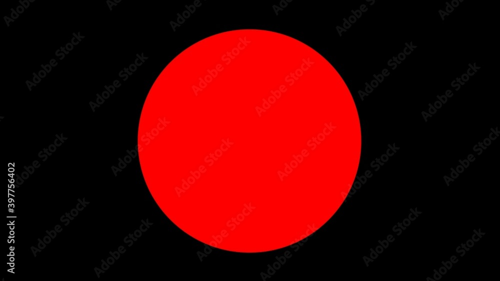 Red circle animate pop up with alpha background. Red circle animate pop up with alpha background.