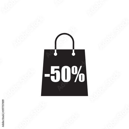 50 percent sale bag tag sig...