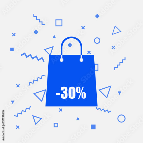 30 percent sale bag tag sig...