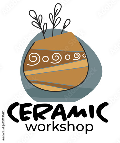 Ceramic workshop, master class or lessons label