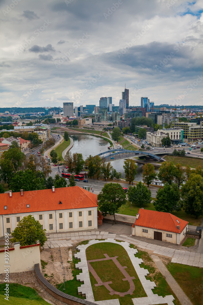View of Vilnius downtown from the Tower of Gediminas