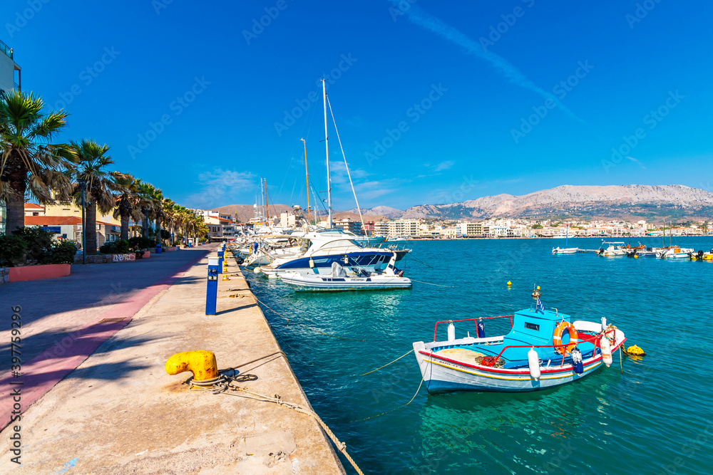 Chios Harbour view in Chios Island of Greece.