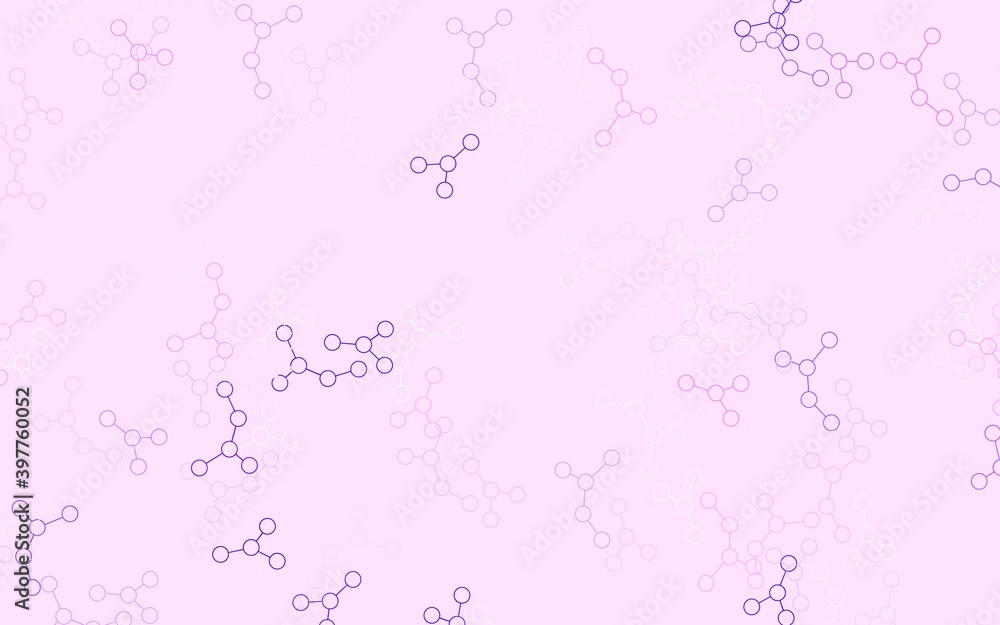 Light Purple, Pink vector template with artificial intelligence structure.