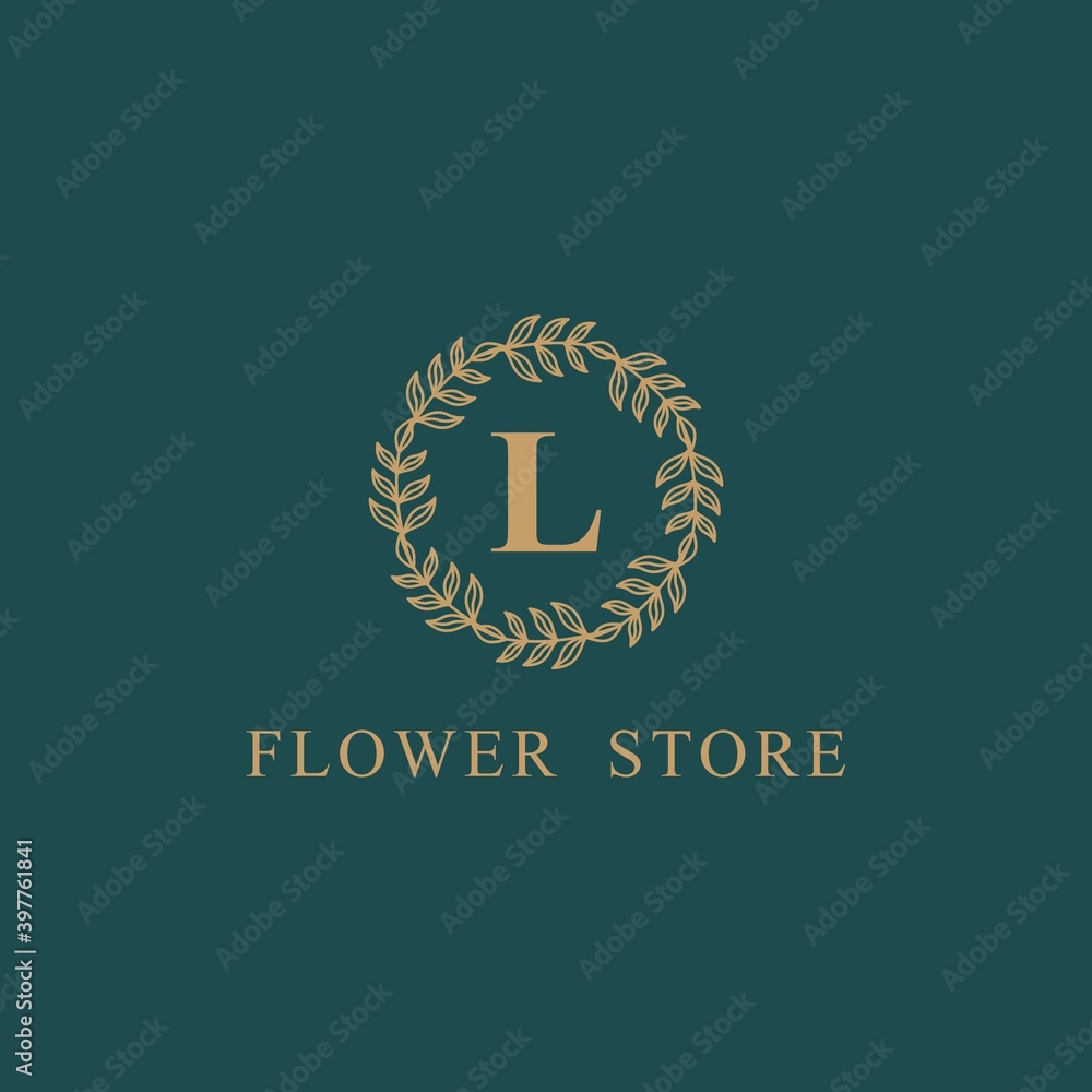 Creative monogram letter L frame luxury logo design Creative monogram letter L frame luxury logo design