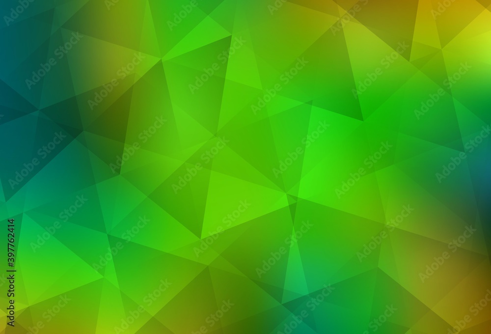 Light Green, Yellow vector low poly texture. Light Green, Yellow vector low poly texture.