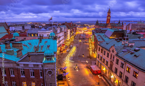 Fotografía Panorama of the Helsingborg skyline