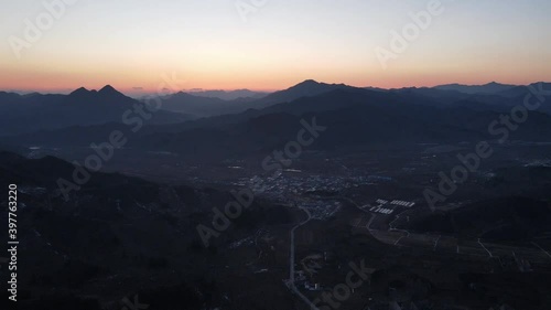 Aerial photography of villages in the suburbs of Beijing