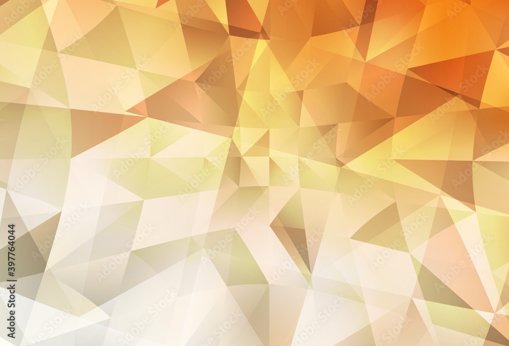 Light Orange vector triangle mosaic background. Light Orange vector triangle mosaic background.