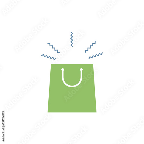 Open present shopping bag i...