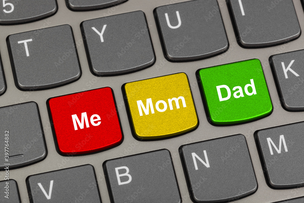 Computer keyboard with Family keys Computer keyboard with Family keys