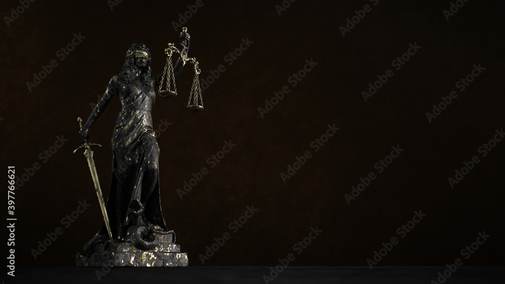 Corroded Lady of Justice Statue - outdated laws Corroded Lady of Justice Statue - outdated laws