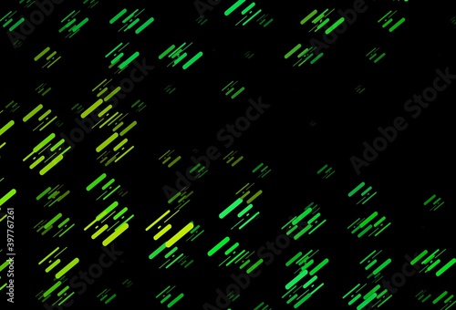 Dark Green, Yellow vector pattern with narrow lines.