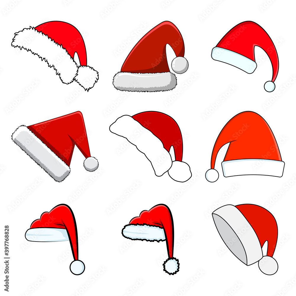 Christmas Santa Hat coloring page | Free Printable Coloring Pages