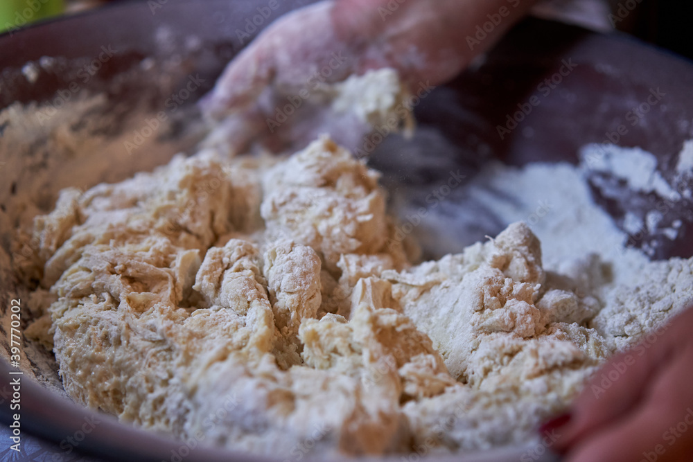 Making cake dough Making cake dough