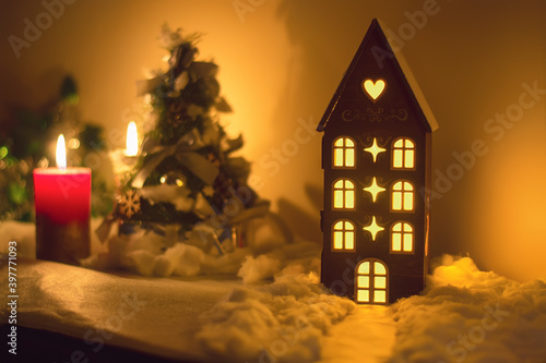 Slika na platnu Handmade wooden gingerbread house