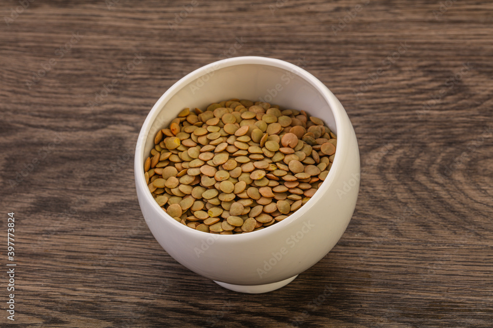 Vegan cuisine - Dry lentil heap Vegan cuisine - Dry lentil heap