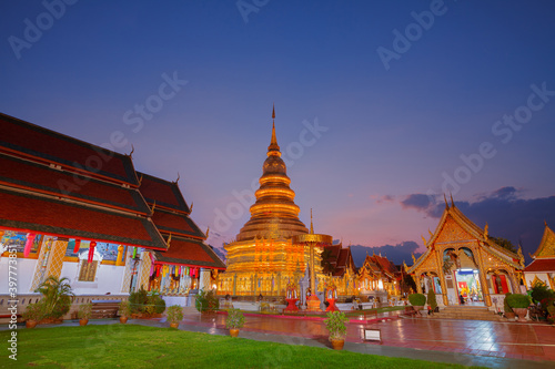 Wat Phra That Hariphunchai in Lamphun Province, Thailand
