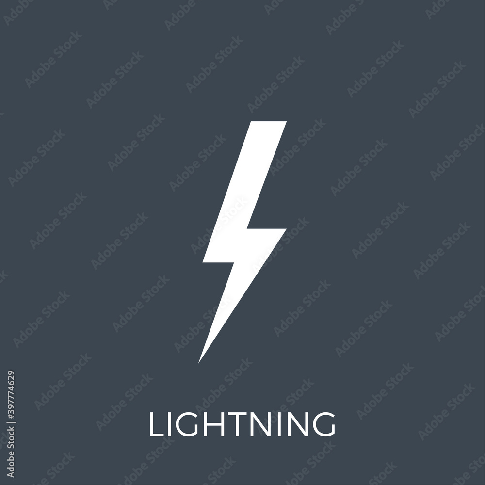 Lightning Vector Gluph Icon. Expand to any Size - Easy Change Colour. Lightning Vector Gluph Icon. Expand to any Size - Easy Change Colour.