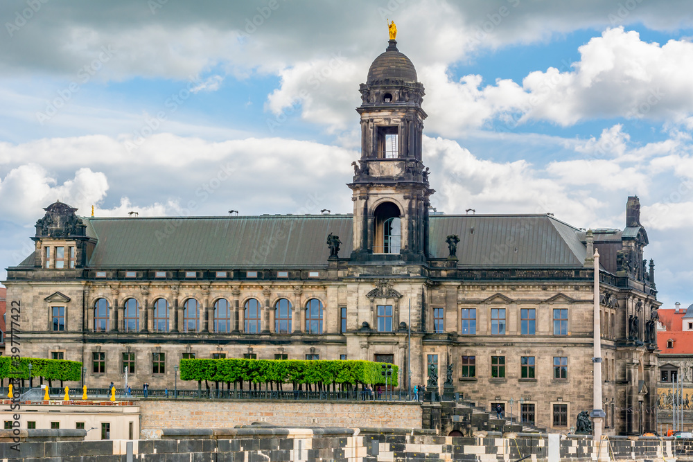 Dresden Regional Court building on Bruhl's Terrace (Balcony of Europe), Germany