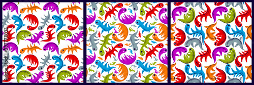 Scary horror monsters seaml...