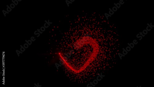 abstract, abstract red dust particles, animated backgrounds, animation, art, background, effect, fantasy, glow, heart, heart-shaped, heart-shaped magic particles, love, magic particles, particle, roma