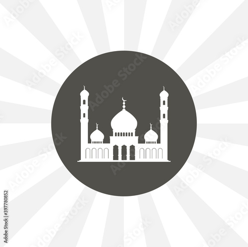 mosque isolated vector icon. islam design element