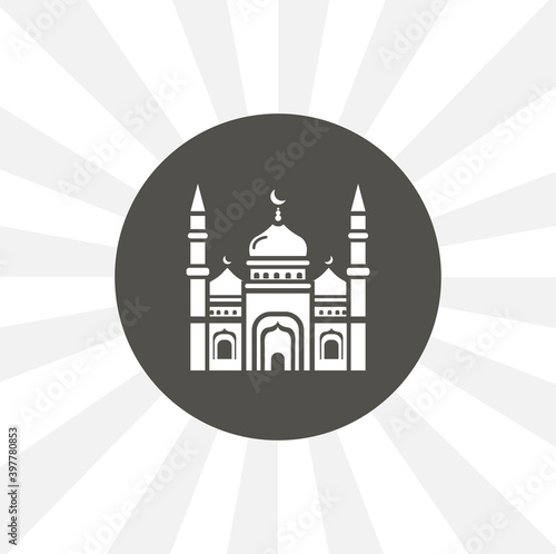mosque isolated vector icon. islam design element
