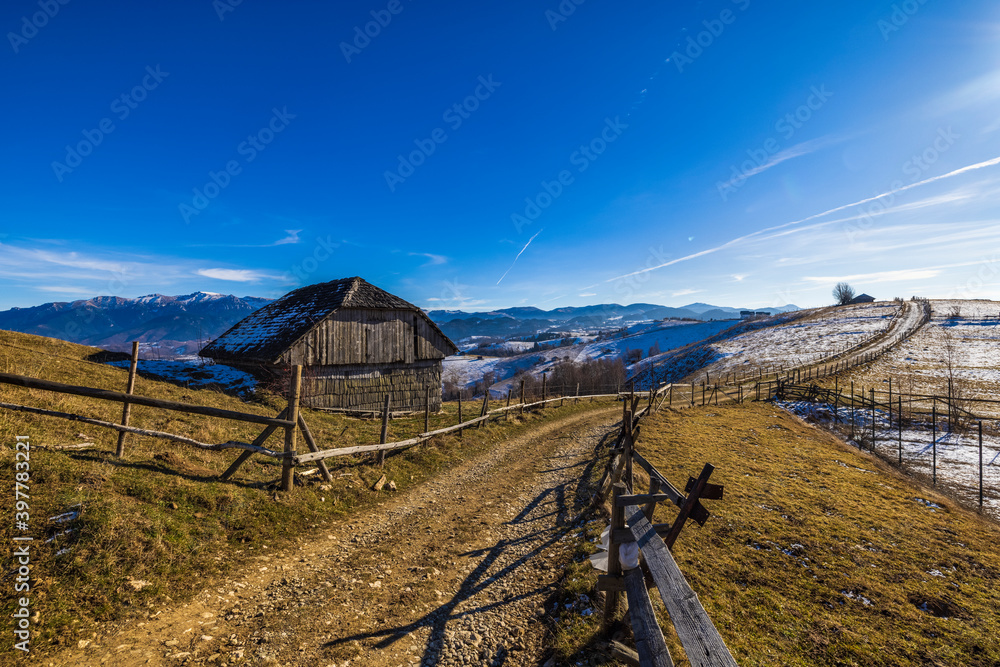 Old wooden house on the mountain