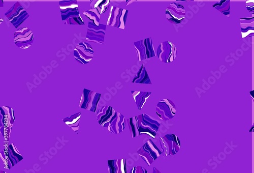 Light Purple vector texture in poly style with circles, cubes.