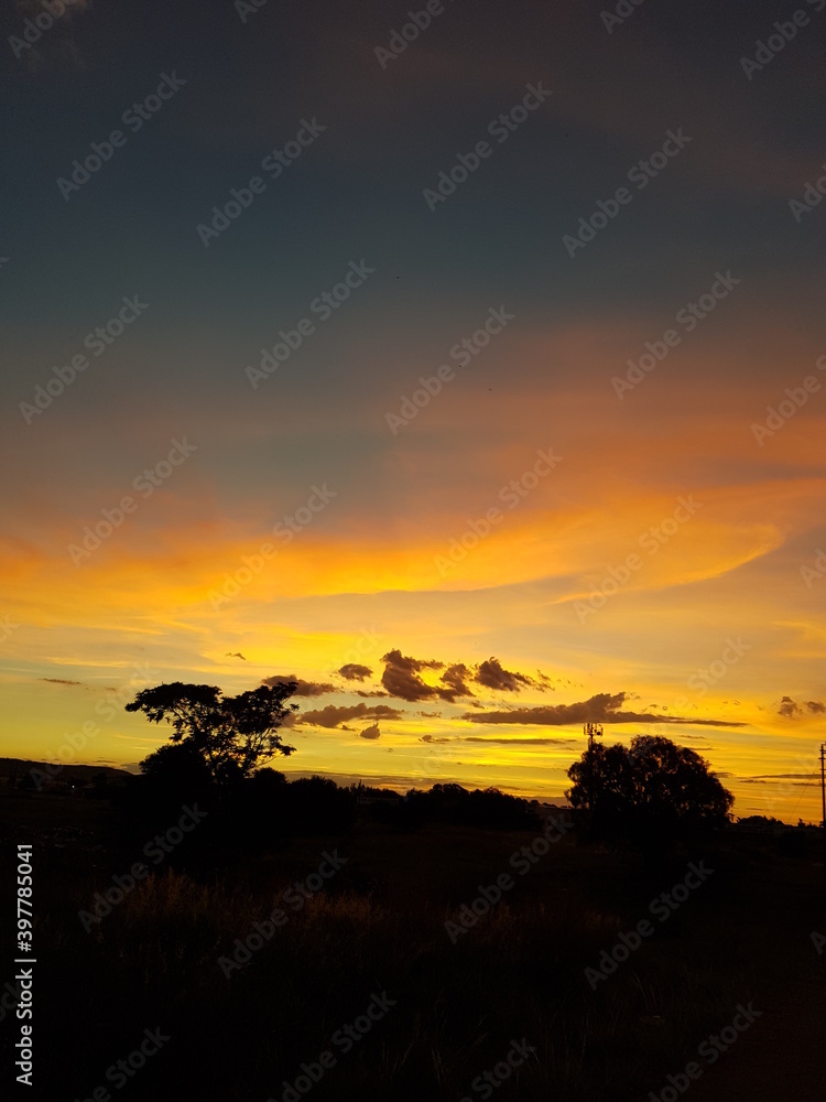 South-African fiery sunset 